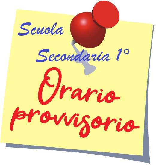 Orario provvisorioSecondaria